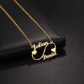Custom Infinity Double Name Necklace – Personalized Gold Love Pendant